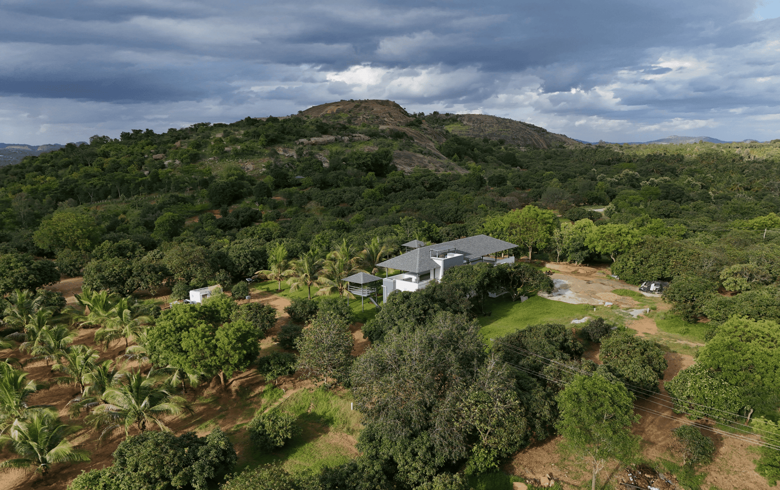 Aranyaka farm life aerial view